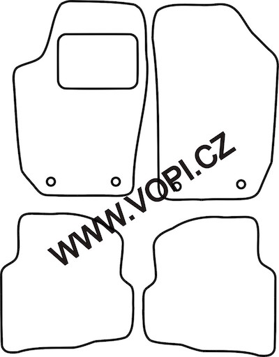 Autokoberce Škoda Fabia I 12/1999 - 2007 Colorfit Fun (4304)